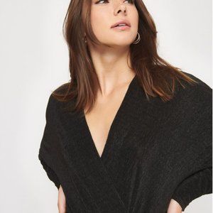 Dynamite Pleated Wrap Top